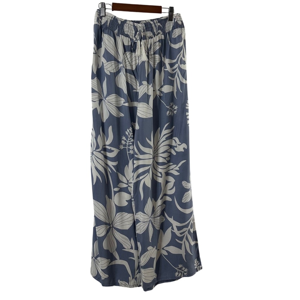 Kini & Brunch Blue Floral 2 Piece Set Top & Wide Leg Pants Small NWT - Picture 10 of 14